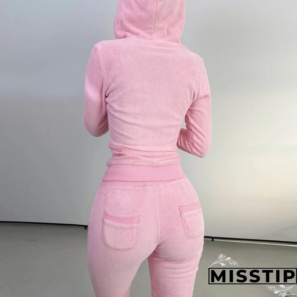 Zipper Hooded Coat+Vest+Jogger Pants Tracksuits