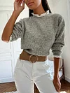 Casual And Simple Long Sleeves Sweater Tops