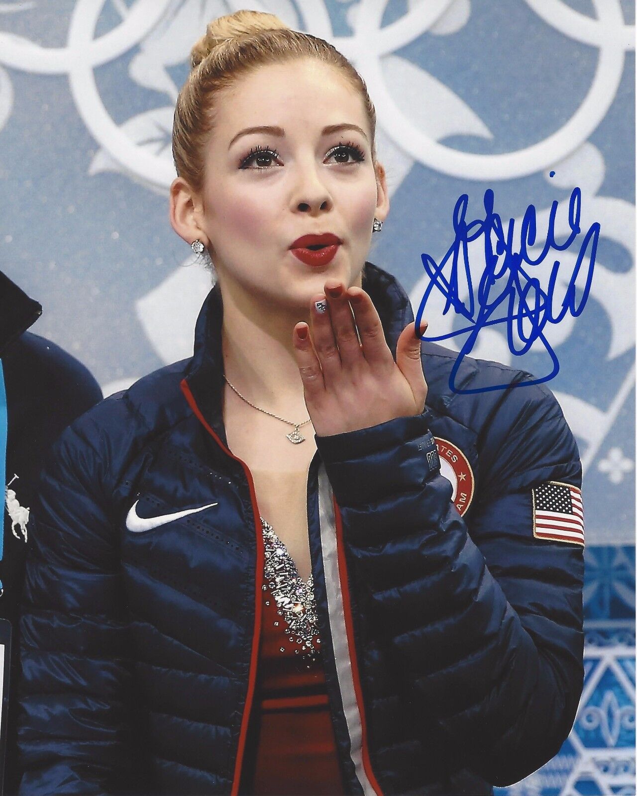 USA OLYMPIC FIGURE SKATER GRACIE GOLD SIGNED 8x10 Photo Poster painting E W/COA OLYMPICS SKATING