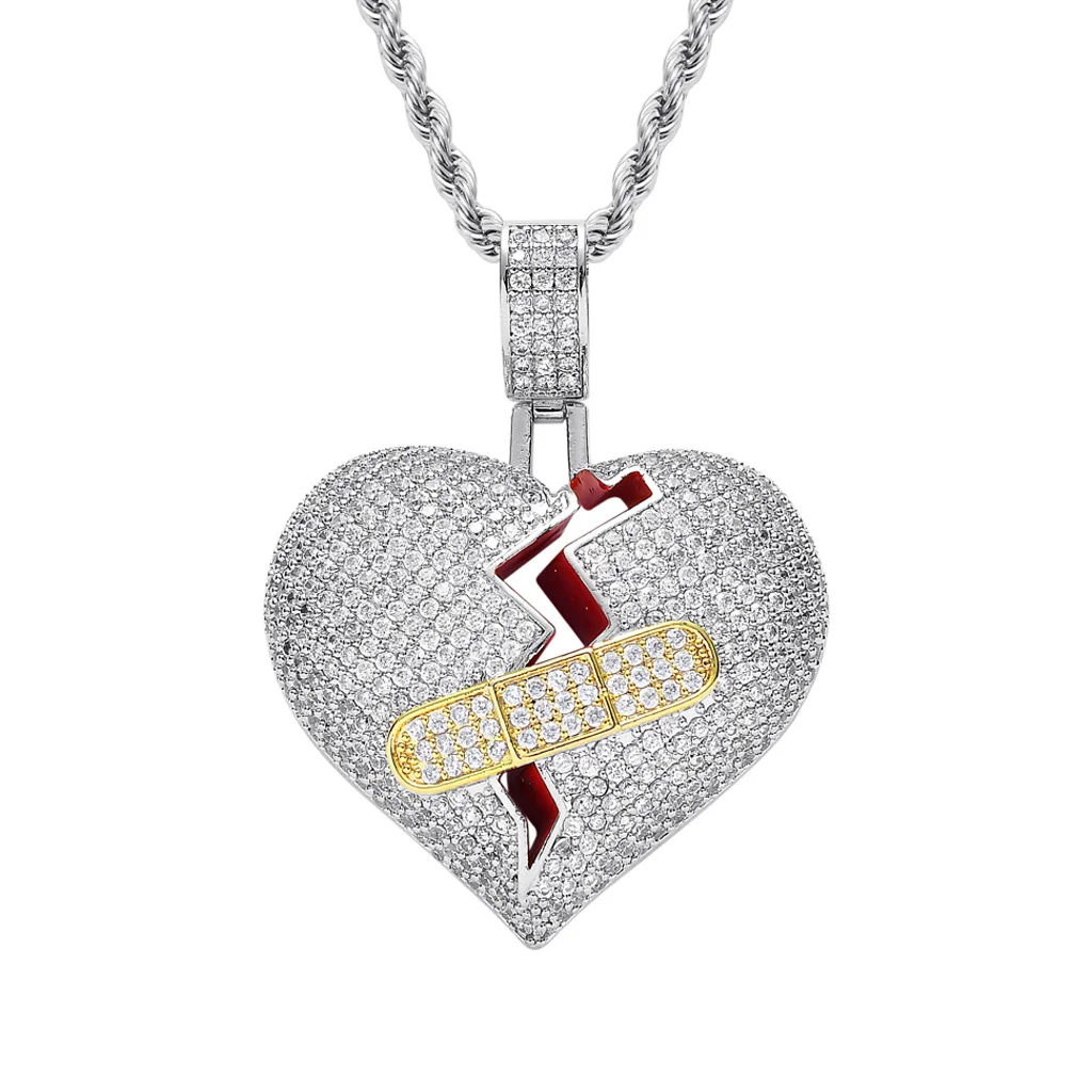 Broken Heart Necklace Pendant-VESSFUL