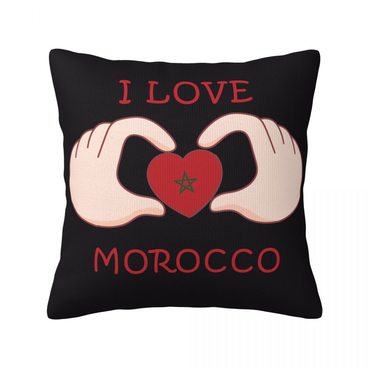 I Love Morocco Throw Pillows 18 x 18 inch