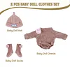17" - 22" Brown Bodysuit 3 Pcs Set Reborn Baby Doll Clothes Accessories Set - RBBI-Myrebornbabydoll&reg; 	 Myrebornbabydoll&reg;