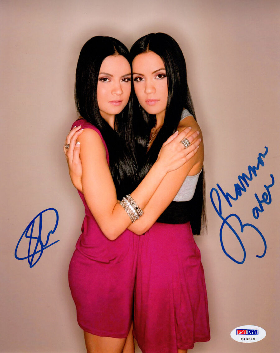 Shauna & Shannon Baker Twins DUAL SIGNED 8x10 Photo Poster painting Models PSA/DNA AUTOGRAPHED