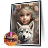 Diamond Painting -DIY Full Square Drill Little Girl(45x55 CM)