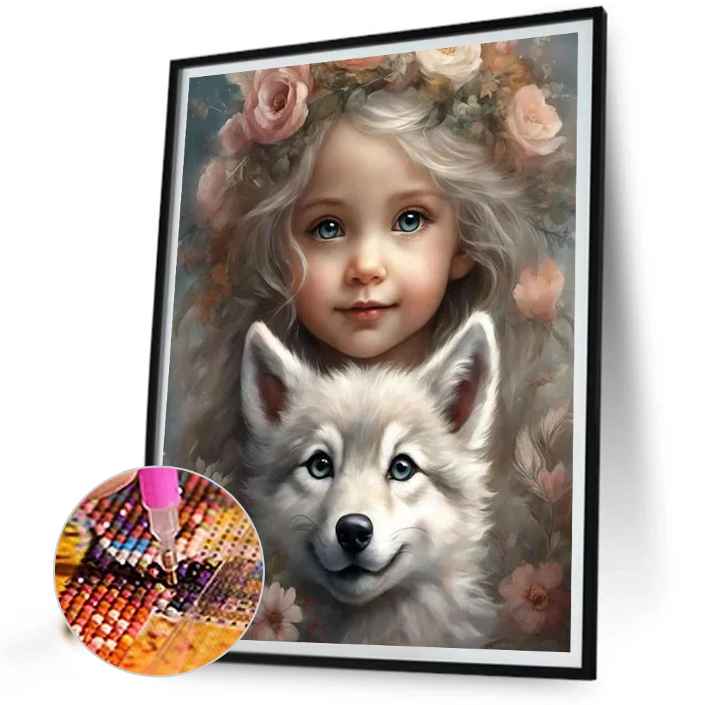 Diamond Painting - Full Square Drill - Girl(Canvas|45*55cm)