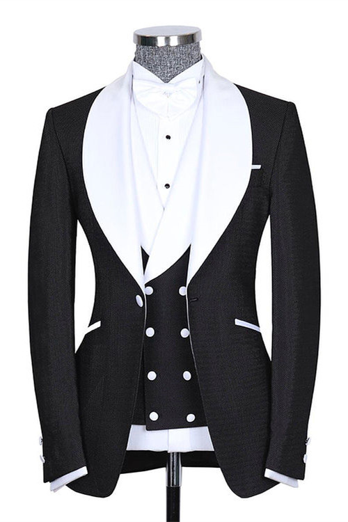 Bellasprom Modern Beach Wedding Suits For Groom With Black Shawl Lapel Bellasprom