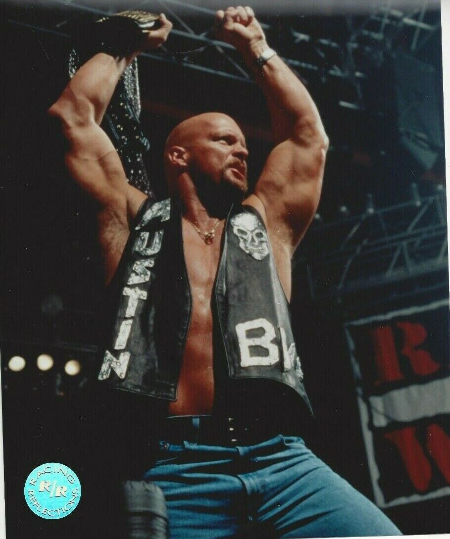 Stone Cold Steve Austin Original Racing Reflections 8x10 WWF WWE Rare C513