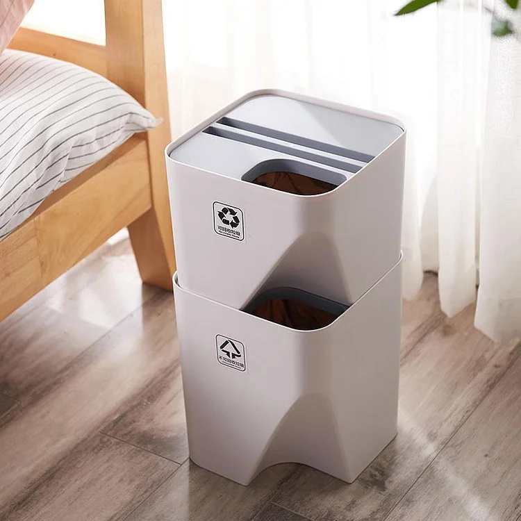 Household Stacked Folding Trash Bins | 168DEAL