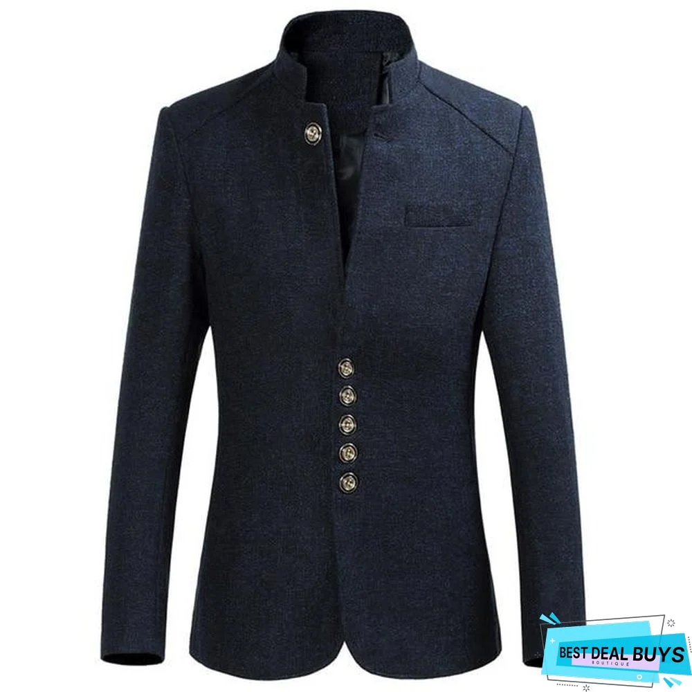 Men Autumn Chinese Style Casual Suits Large Size Male Spring Fashion Suits Coat