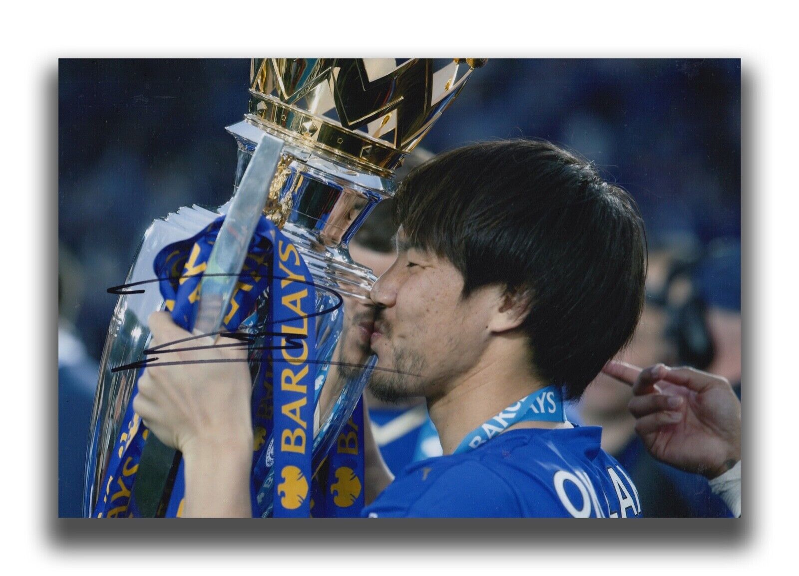 SHINJI OKAZAKI HAND SIGNED 12X8 Photo Poster painting - LEICESTER CITY - FOOTBALL AUTOGRAPH 5.