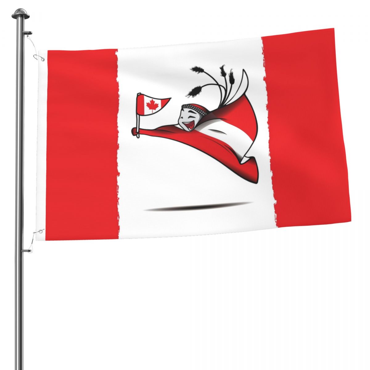 Canada World Cup 2022 Mascot 2x3 FT UV Resistant Flag