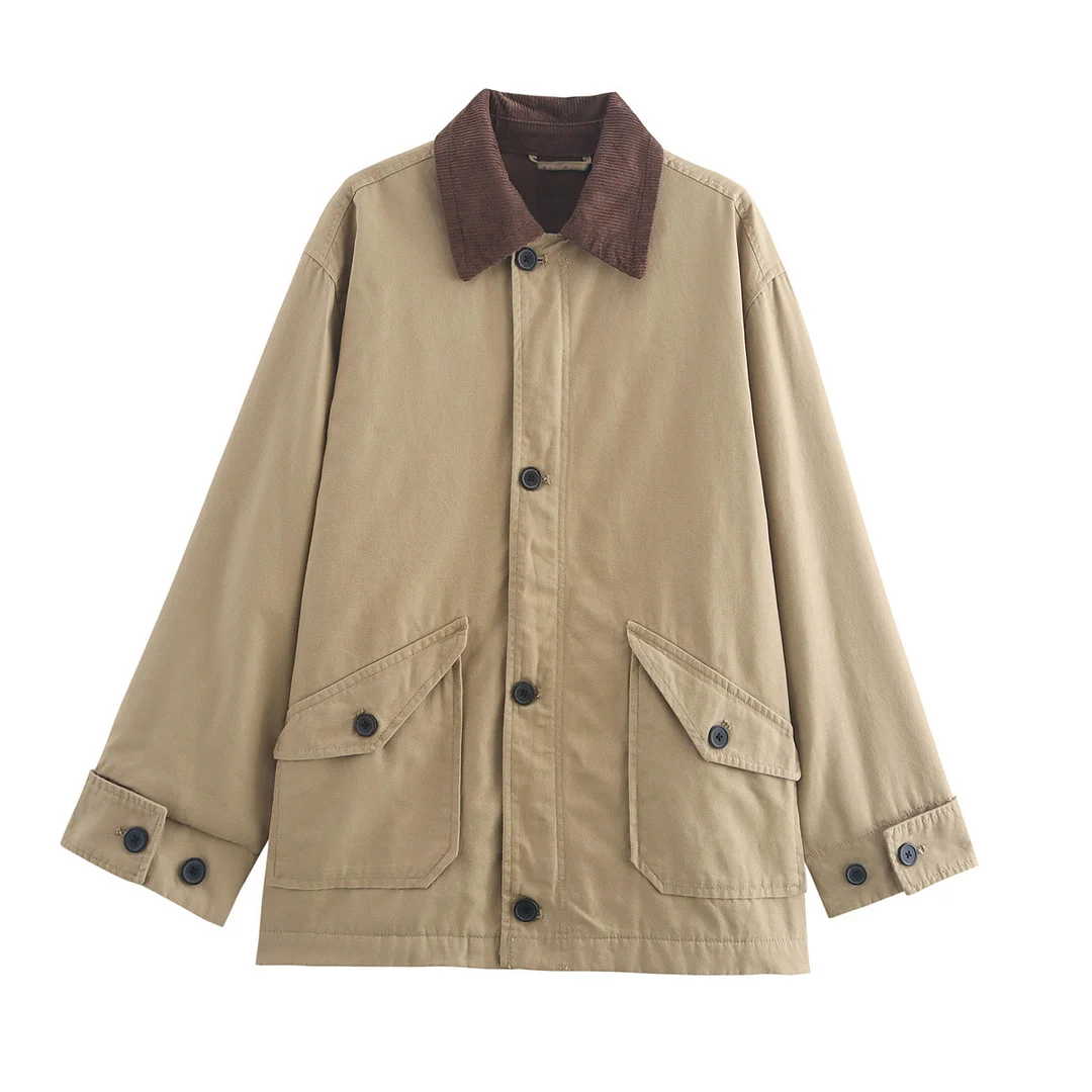 Toloer 2024 Winter New Women's Street Fashion Loose Windbreaker Jacket Coat W063 9137-Outfit Ideas