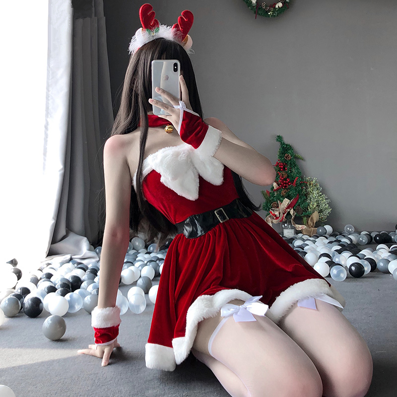 Christmas Maid's Uniform Suit Santa Dress SP066