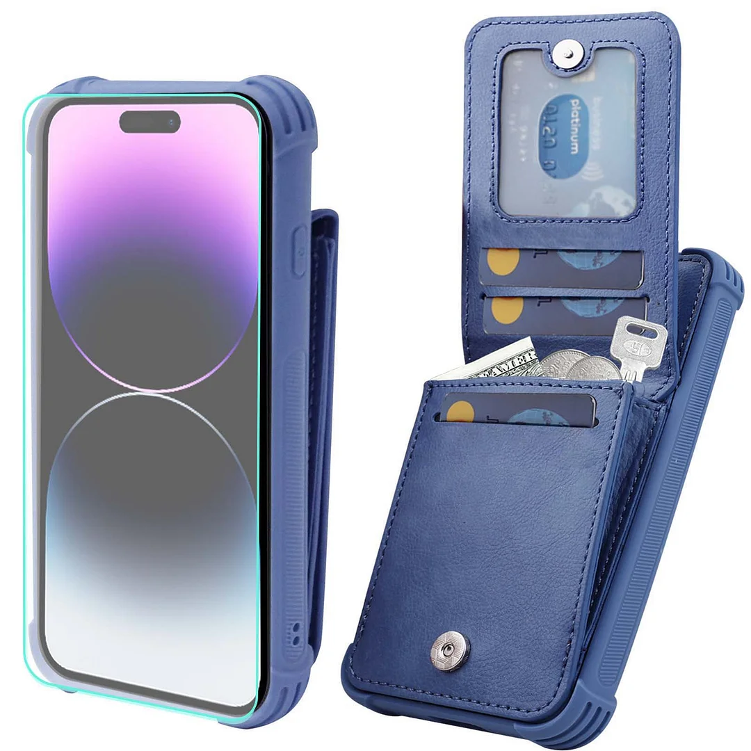 VANAVAGY Wallet Case for Apple iPhone 14 Pro 5G 6.1