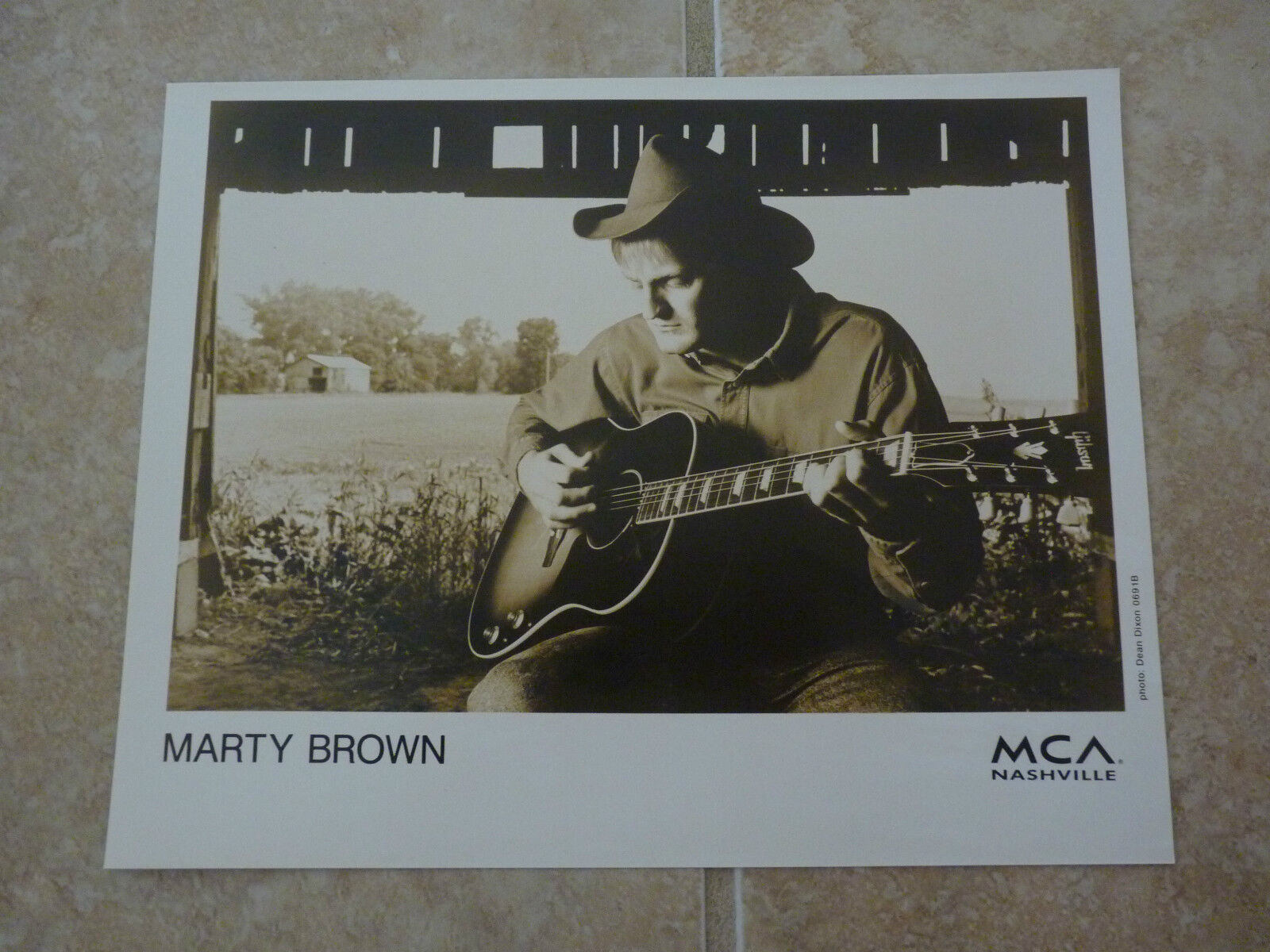 Marty Brown 8x10 B&W (Sepia Tone) Publicity Picture Promo Photo Poster painting