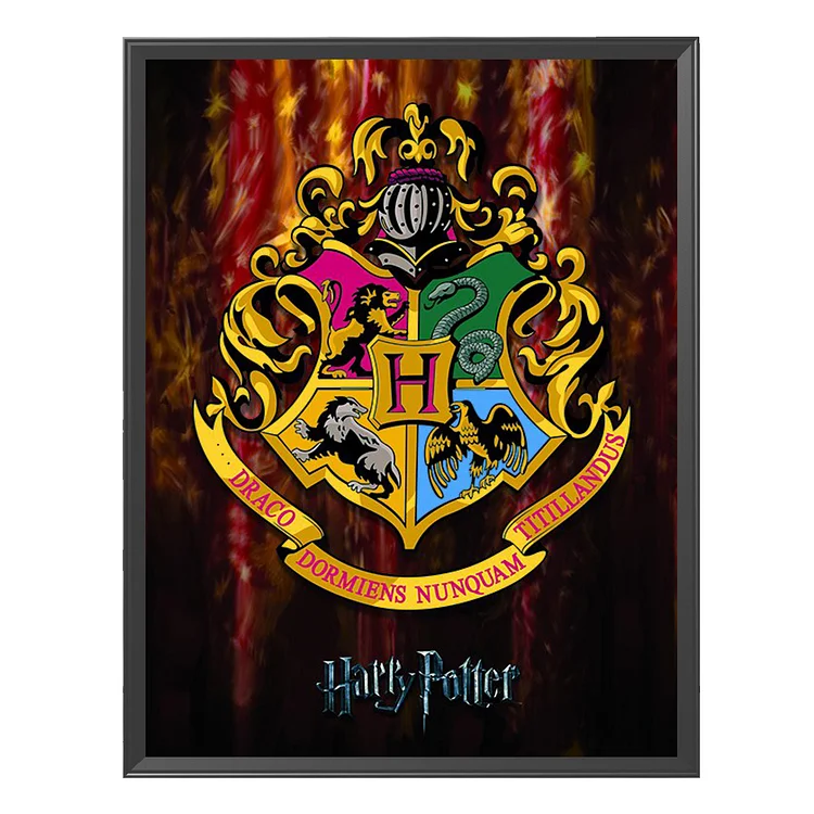 Harry Potter School Symbol-11CT Stamped Cross Stitch Kits Full Embroidery  Needlework 40*50cm