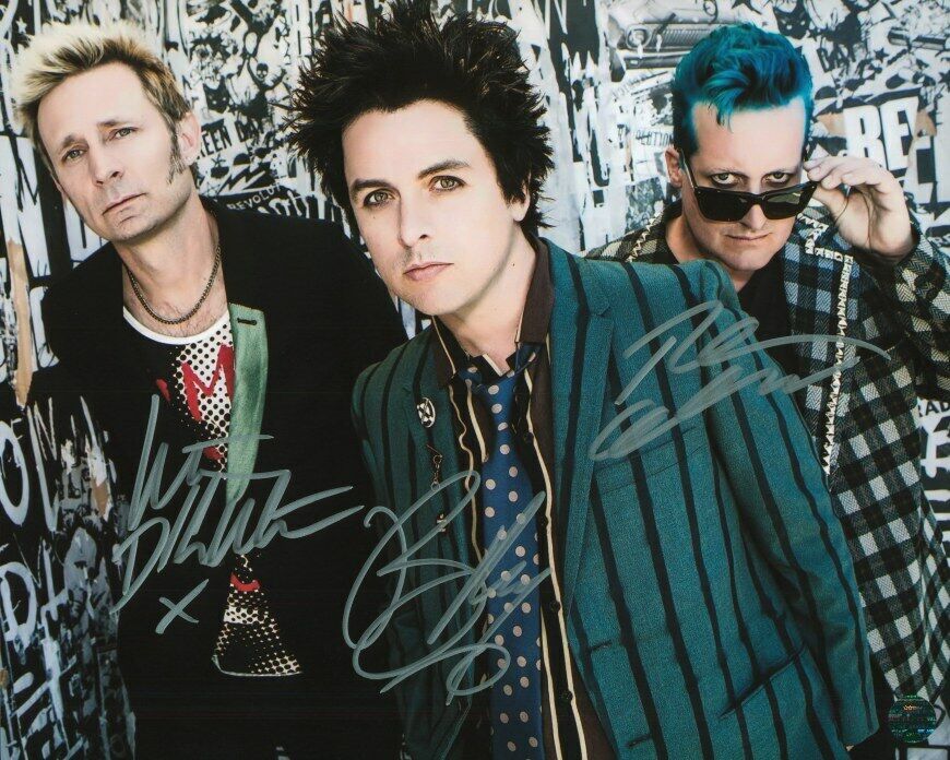 GREEN DAY BY ALL 3 Autographed Original 8x10 Photo Poster painting LOA TTM