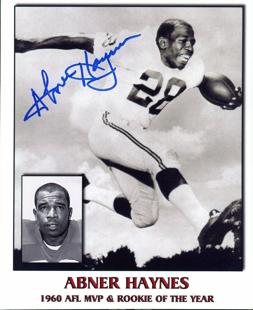 Abner Haynes autographed 8x10 Dallas Texans In Person