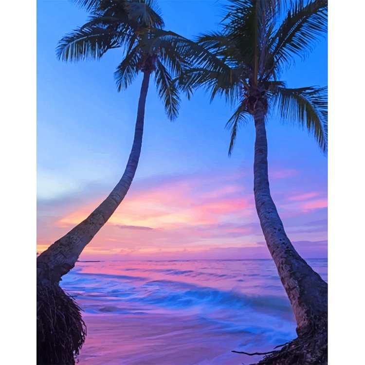 Paint By Number - Seaside Coconut Trees