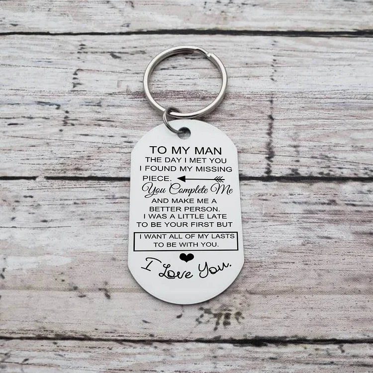 To My Man/Woman Personalized Photo Couple Keychain Gift-I love you-Custom Special Keychain Gift For Couple