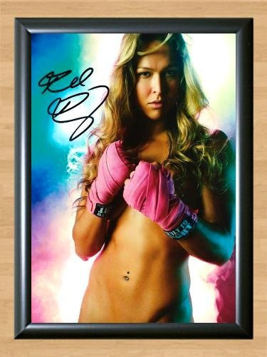 Ronda Rousey Nude Diva Signed Autographed Photo Poster painting Poster Print Memorabilia A3 Size 11.7x16.5