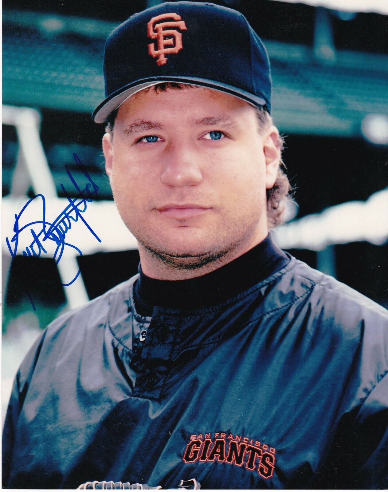 KENT BOTTENFIELD SAN FRANCISCO GIANTS ACTION SIGNED 8x10