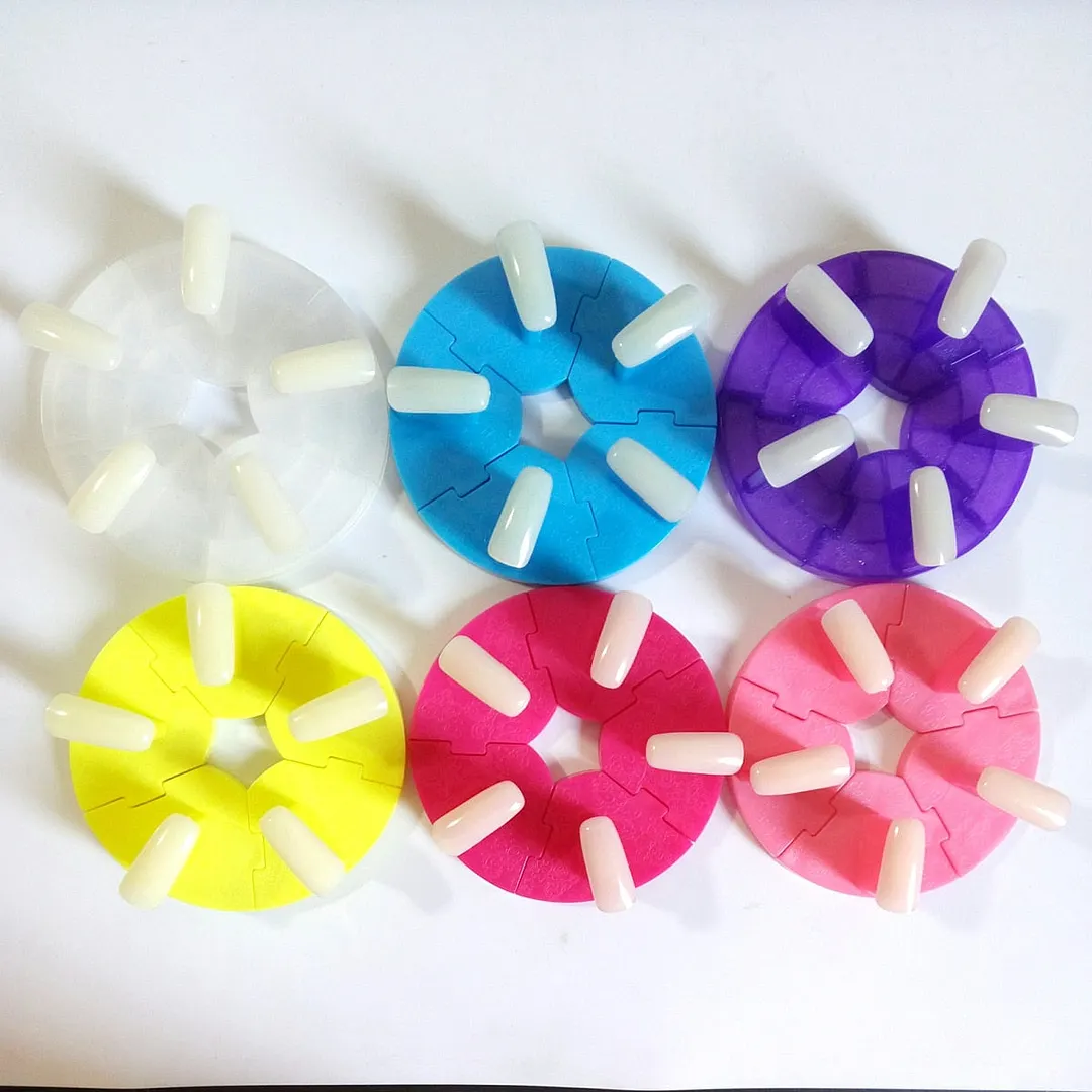 7 Colors Nail Training Frame Display Stands Nails Holder Removable Practice False Nails Tips Manicure Tools-Nail Inspo