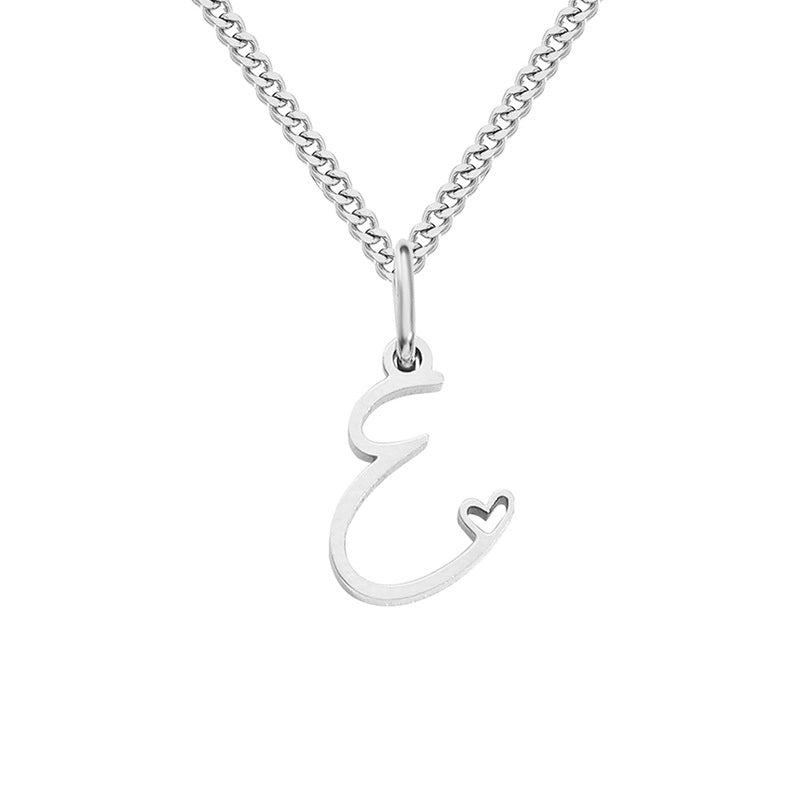 Stainless Steel Minimalist Plating Letter Solid Color Pendant Necklace