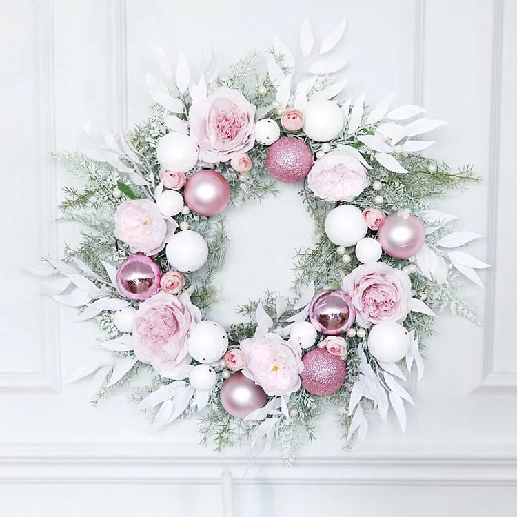 Christmas Rose Garland Wreath