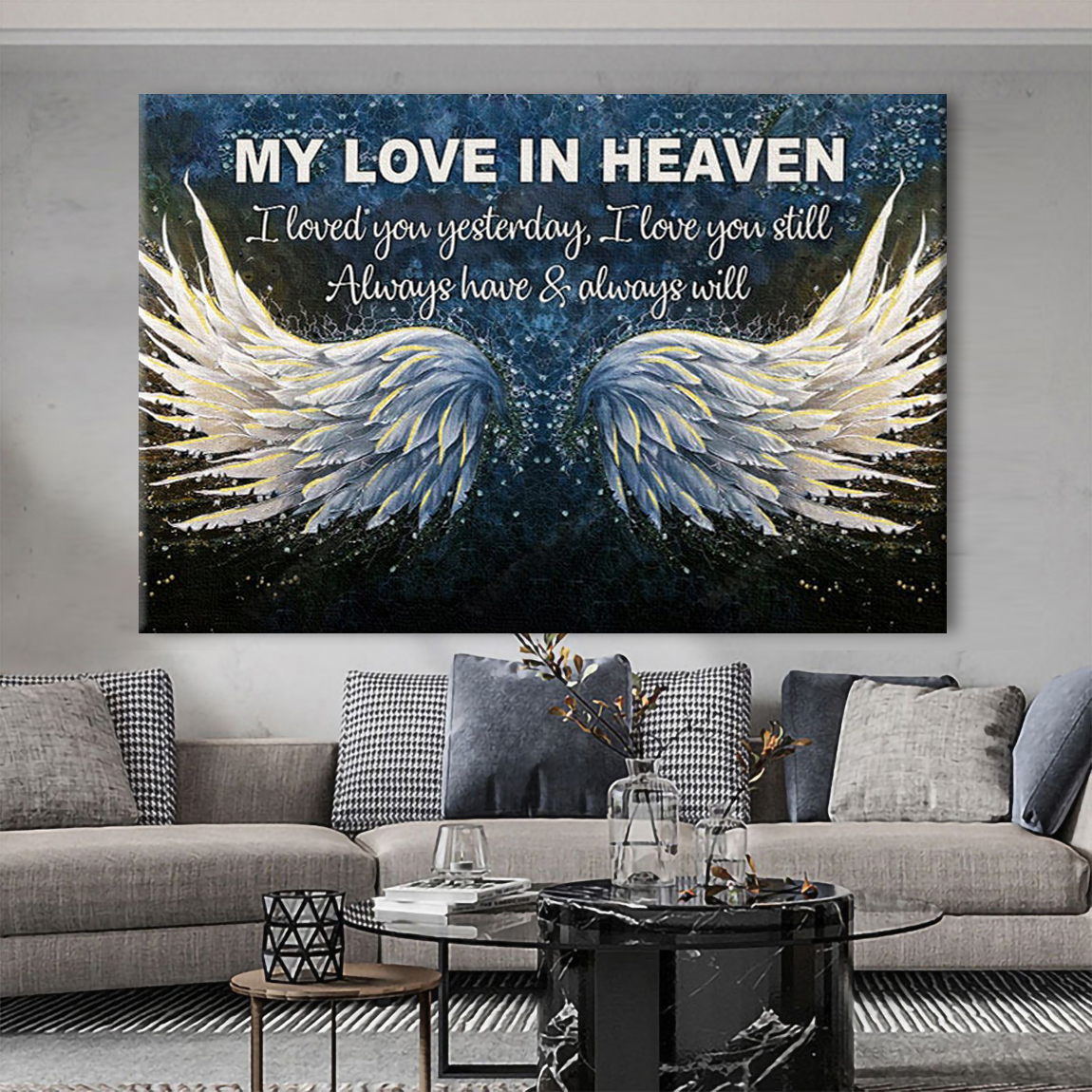 My Love in Heaven Canvas Wall Art