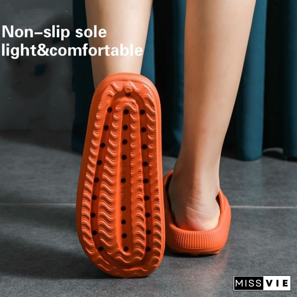 5 Colors Newest Super Soft Sandals Unisex Home Slippers Solid Color Thick Soled EVA Anti skid Fashion Sandals Quick Dry Shower Slippers Outdoor Bathing Slippers