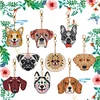 9pcs DIY Cartoon Dog Diamond Painting Double-Sided Keychains
