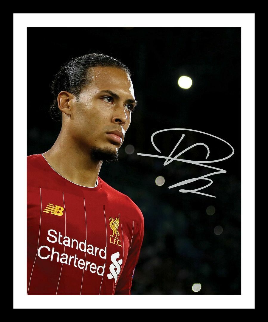 Virgil Van Dijk - Liverpool Autograph Signed & Framed Photo Poster painting 2