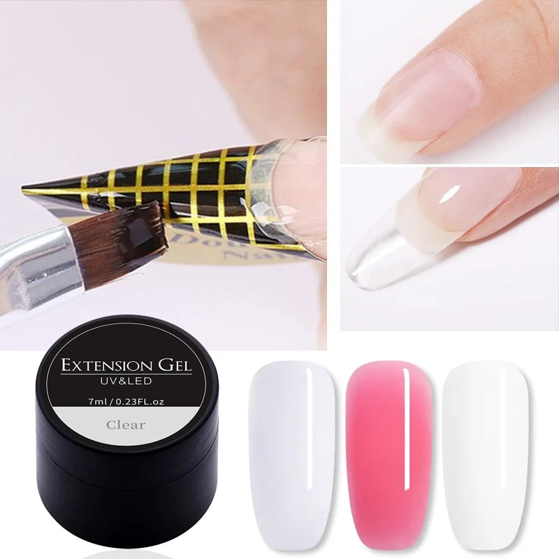 30ml Acrylic Gel For Nail Extension Glue Tips Quick Building UV Gel Repair Broken Finger Prolong Form Manicure Tools-Nail Inspo