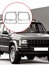 1 Pair Headlight Frame 5EM72SW1 Headlamp Bezel Cover for Jeep Cherokee 1998-2002