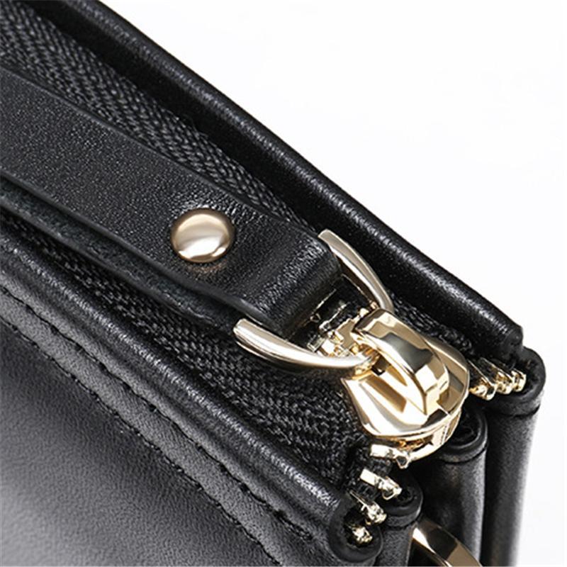 Durable Soft Plain Business Clutch Bags Wallets For Men