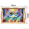 Diamond Painting Wooden Trays With Handle - Owl