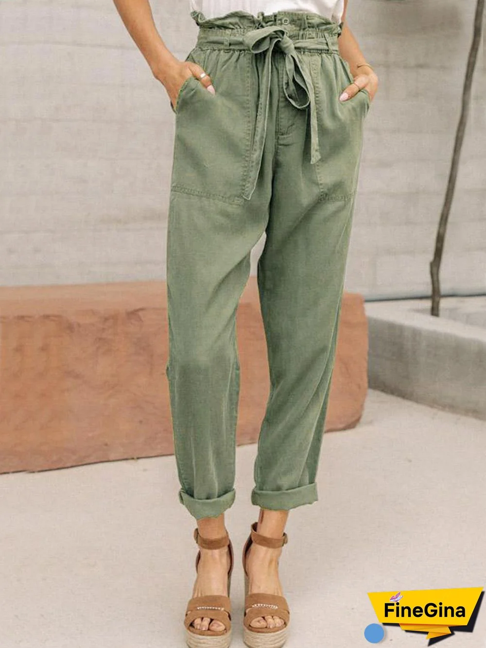 Casual Plain Pants