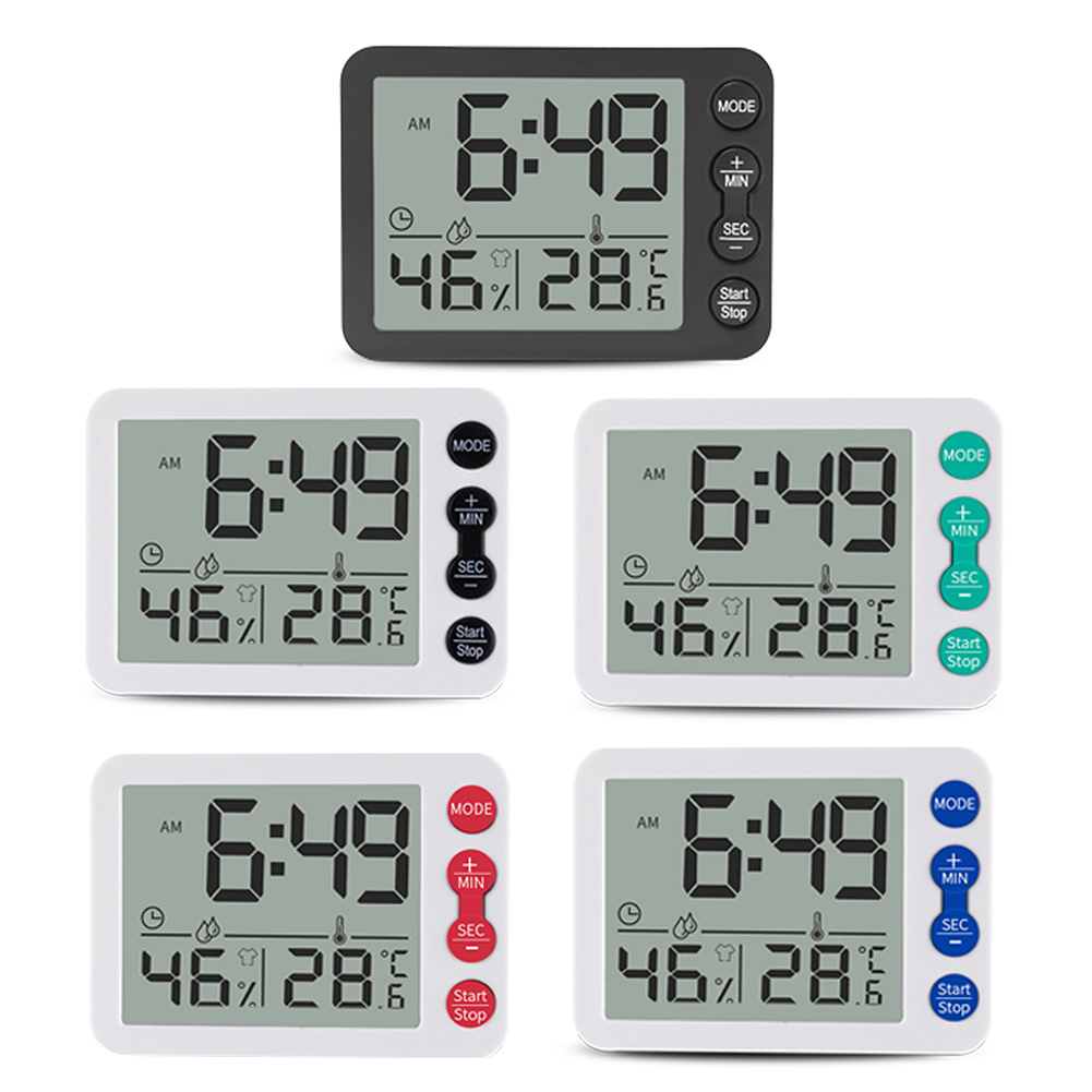 Digital Timer Reminder Temperature Humidity Display Countdown Study Clock от Cesdeals WW