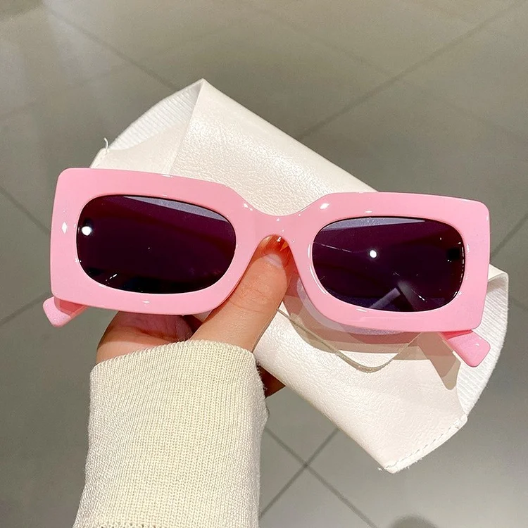 Gregorysupply Travel Retro Rectangle Sunglasses Outdoor Hiking for Women Driving Glasses 90s Vintage Narrow Square Frame UV400 Protection