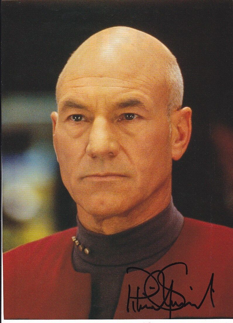 Patrick Stewart - Star Trek Generations signed Photo Poster painting