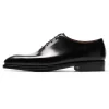 Handmade Mens Black Wholecut Business Dress Shoes