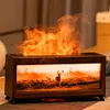 Fireplace Air Humidifier with Remote Control Essential Oil Diffuser (White EU)