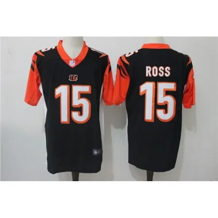 Men's  Cincinnati Bengals #15 John Ross Black Team Color Stitched NFL Vapor Untouchable Limited Jersey