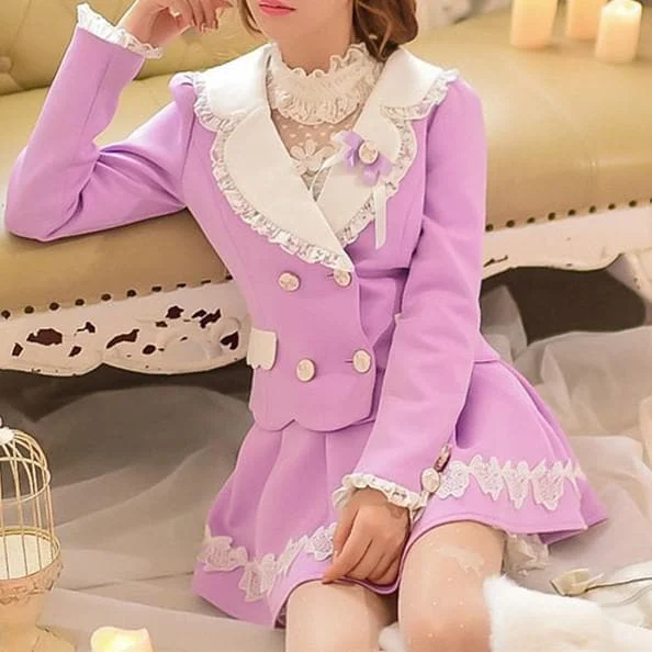 S/M/L Purple Elegant Coat SP153620