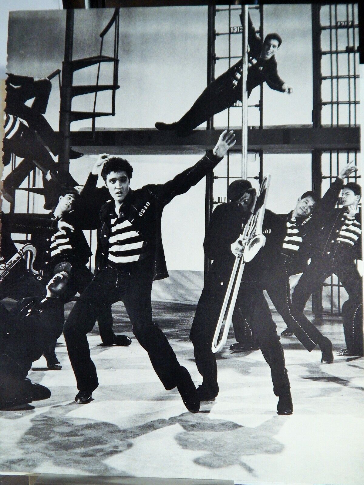 JAILHOUSE ROCK (1957 ELVIS PRESLEY) / KING AND I MOVIE Photo Poster painting (1985 reprint)