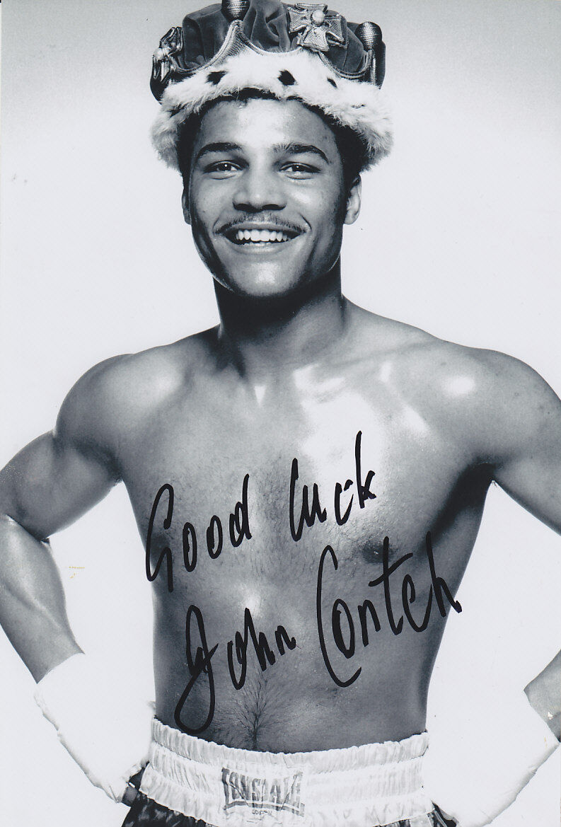 John Conteh Hand Signed Photo Poster painting 12x8.