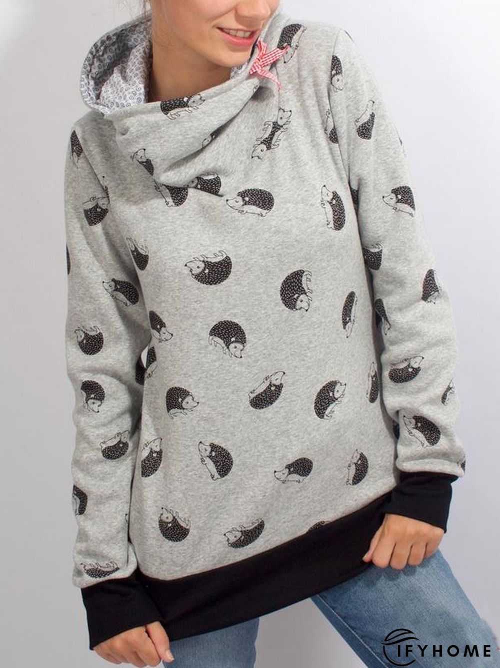 Casual Hoodie Cotton-Blend Printed Sweatshirts | IFYHOME