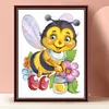 5D bricolage dessin animé abeille plein rond perceuse diamant peinture kit mosaïque art artisanat