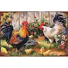 Vintage Poster - Farm Chickens-11CT Stamped Cross Stitch 40*60cm/15.75*23.62in tapestrymarket